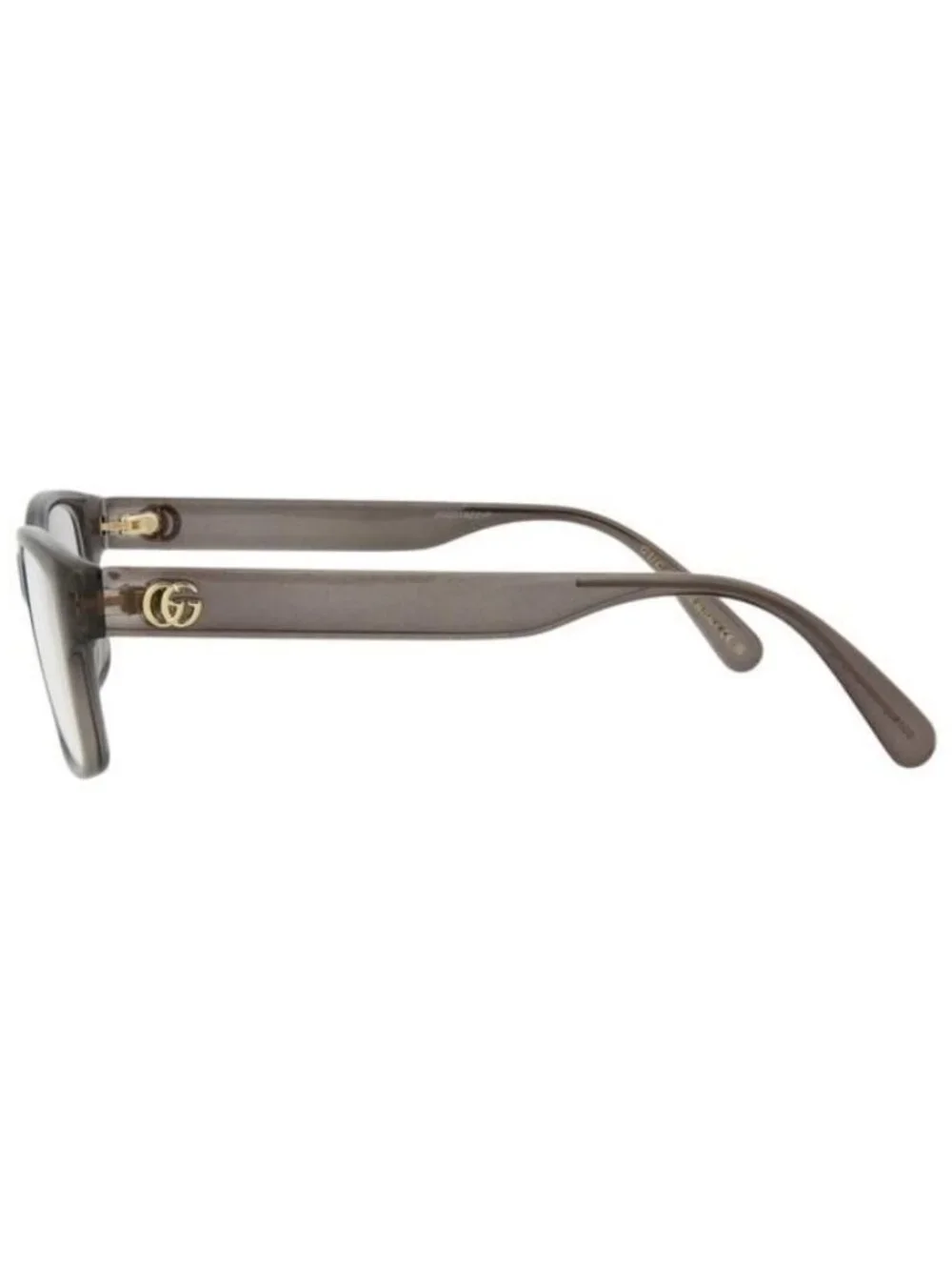 New Gucci Womens Square/Rectangle Grey Grey Transparent Fashion Designer Eyeglas